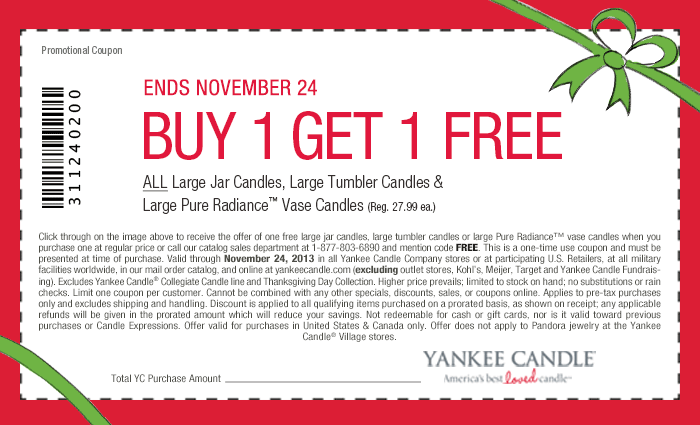 Coupon: Yankee Candle ~ Buy 1 get 1 free and free shipping on $40 | Bath & Body Works Fan Blog